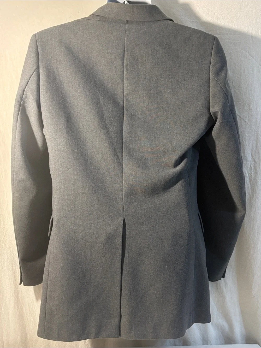 Classic Men's Gray Two-Button Blazer sport coat preppy pockets lined office J1